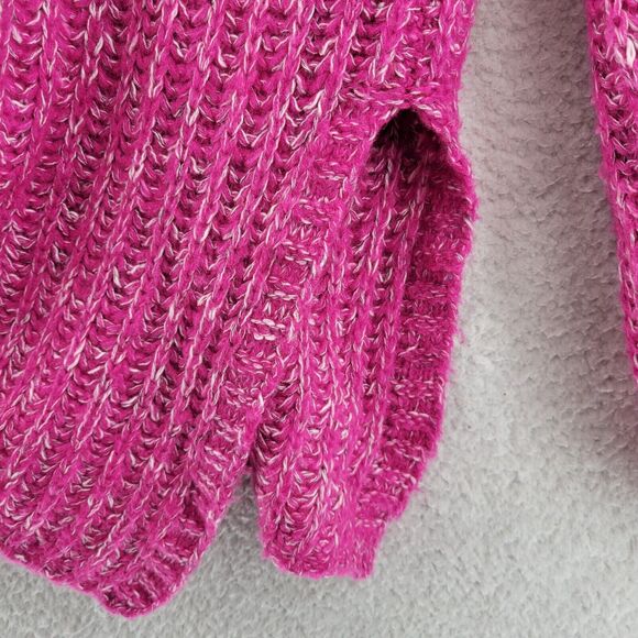 Anthropologie Pilcro Textured Tunic Sweater Size Small Oversized Pink White - Picture 4 of 11